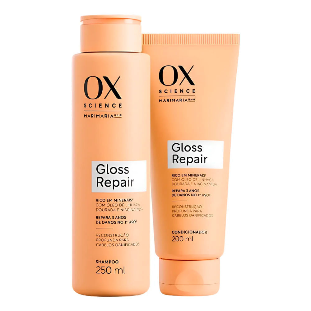 Kit OX Science Mari Maria Gloss Repair Shampoo + Condicionador em Oferta na Shopee