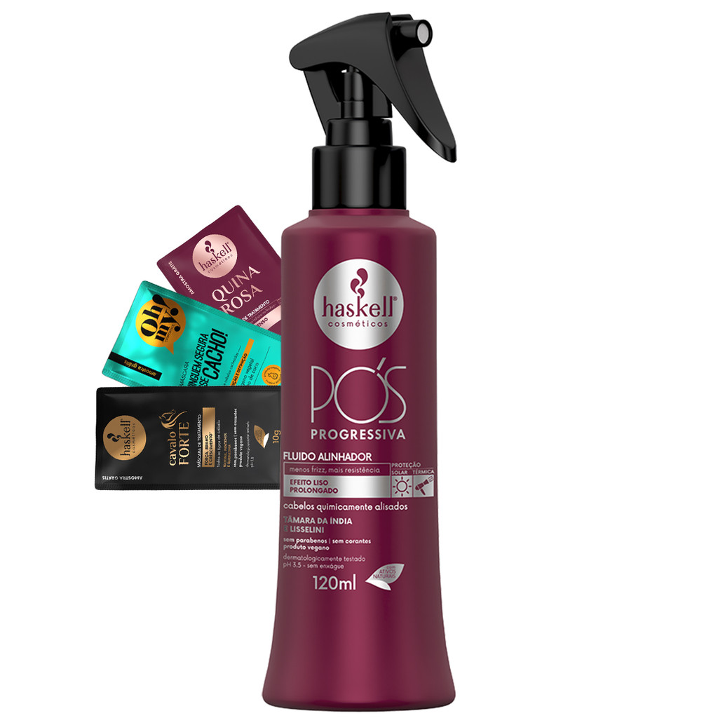 Fluido Alinhador 120ml Haskell Pós Progressiva em Oferta na Shopee