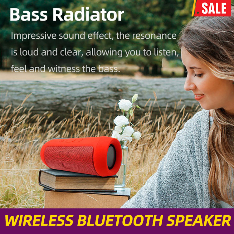 【Som Ultra Bass】Caixa De Som Bluetooth J006-B/Radio FM/AUX/SD Card/Portátil Para Praia/Churrasco/Áudio Externo