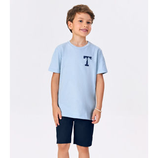 Conjunto Menino Camiseta Com Bermuda Trick Nick Azul em Oferta na Shopee