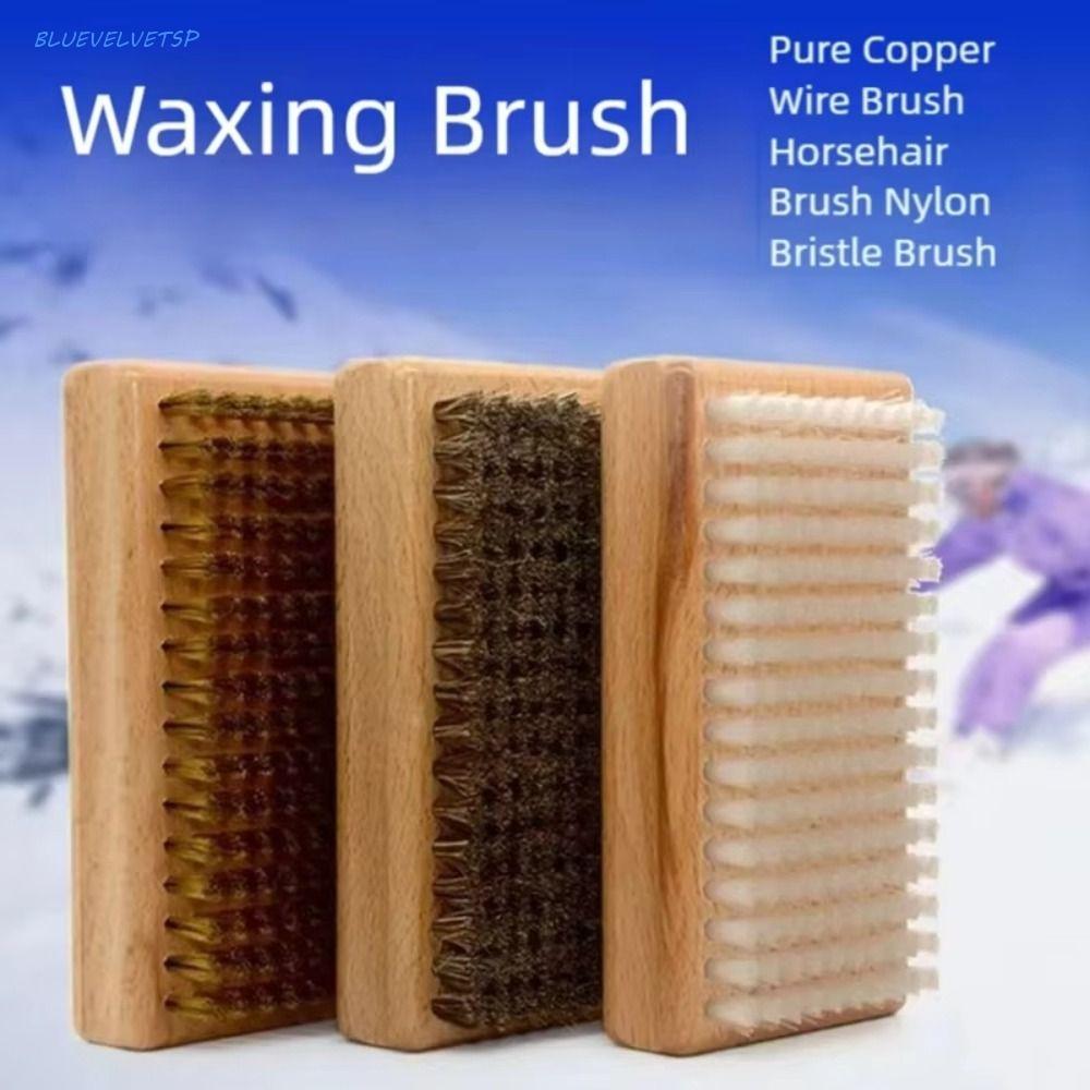 Escova De Depilação De Esqui BLUEVELVETSP , Snowboard De Crina De Cavalo Com Cabo , Ferramenta Polimento