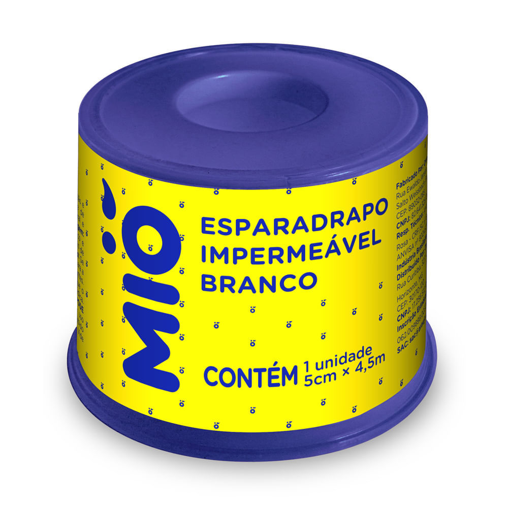 Esparadrapo Impermeável Mió Branco 5cm X 4,5m 1 Unidade em Oferta na Shopee