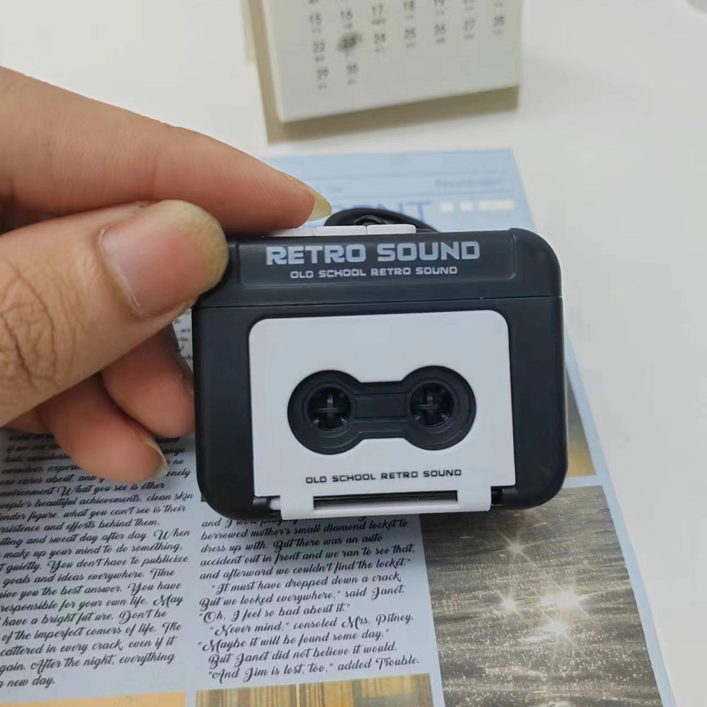 Gravador de Fita Cassete Retrô, Alto-falante Bluetooth Sem Fio, Mini Subwoofer Portátil, Brinquedo Educativo para Aprend