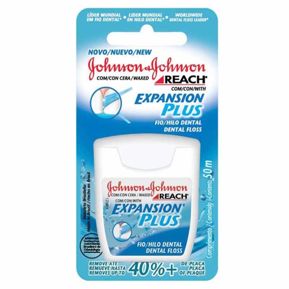 Fio Dental Reach Johnson's Expansion Plus 50m em Oferta na Shopee