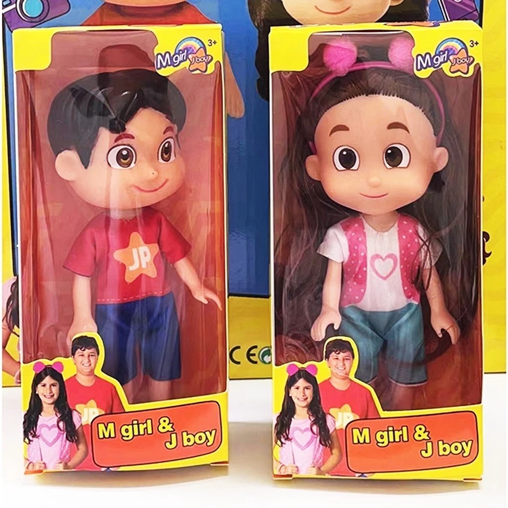 Boneca e Boneco Infantil Maria Clara e JP 16 cm - Articulados com Roupas Removíveis BRINQUEDO