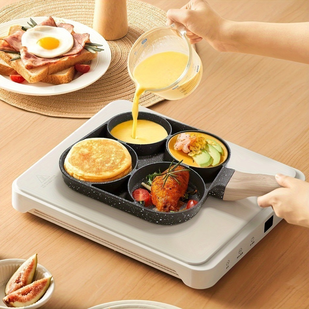 Frigideira Antiaderente 4 Partes Ovo Hambúrguer Orbitta