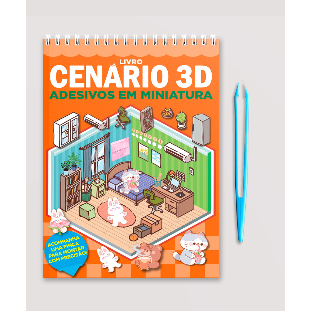 Livro Cenário 3D Adesivos em Miniatura