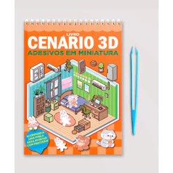 Livro Cenário 3D Adesivos em Miniatura