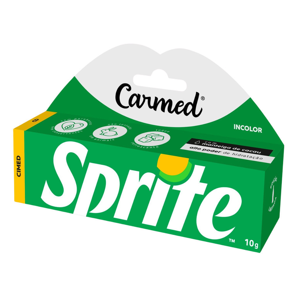 Carmed Hidratante Labial Sprite Incolor Linha Coca-Cola - Edição Limitada Exclusiva, 10g