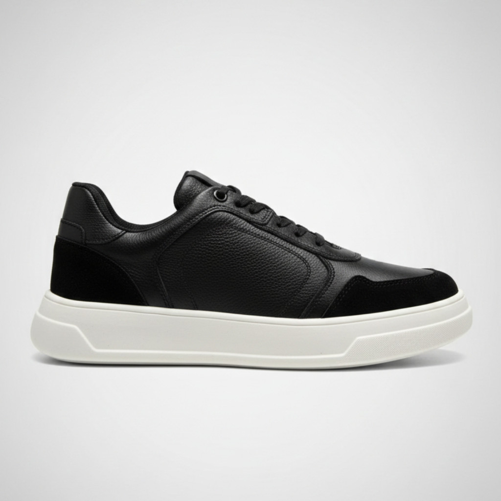 Tenis Sapatenis Maculino Em Couro Casual Moderno Classico