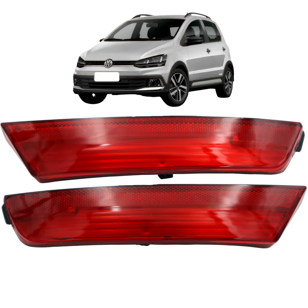 Par Refletor Olho Gato Parachoque Traseiro Fox 2010 2011 2012 2013 2014