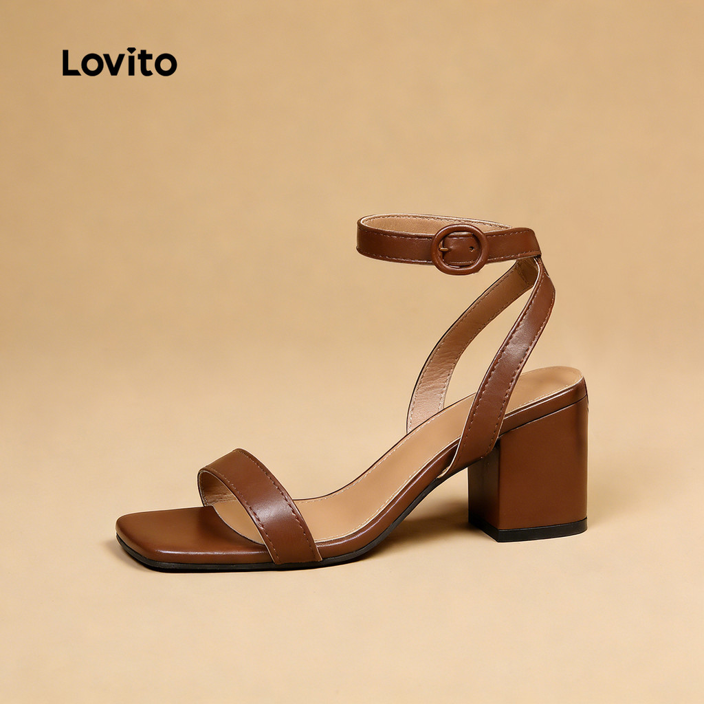 Lovito  Saltos Grossos Elegantes Saltos para mulheres LFA109113 em Oferta na Shopee