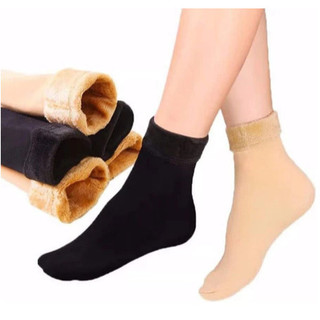 Kit 2-4-6 Pares Meia de Veludo Térmica Forrada Grossa Inverno Peluciada Unissex Quentinha