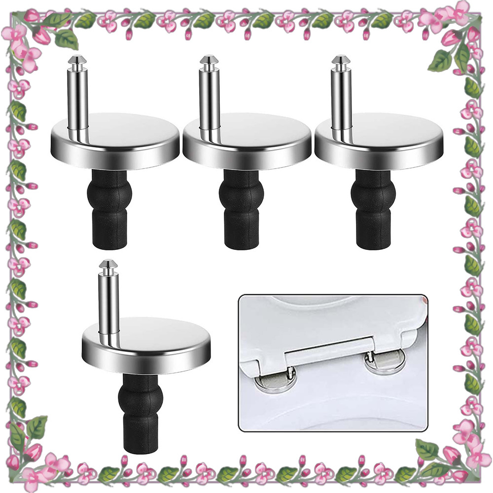 Conjunto de 4 peças de fixação de dobradiça de tampa de vaso sanitário de aço inoxidável de liberação rápida