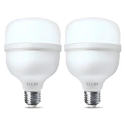Kit 2 Lâmpadas Led Bulbo T50W Bivolt 6500K Branca Fria Elgin