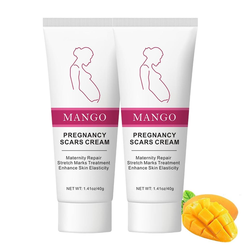 Creme para Remoção de Estrias Mango, Creme para Estrias e Cicatrizes de Gravidez, Creme para Nádegas e Abdômen para Ruga