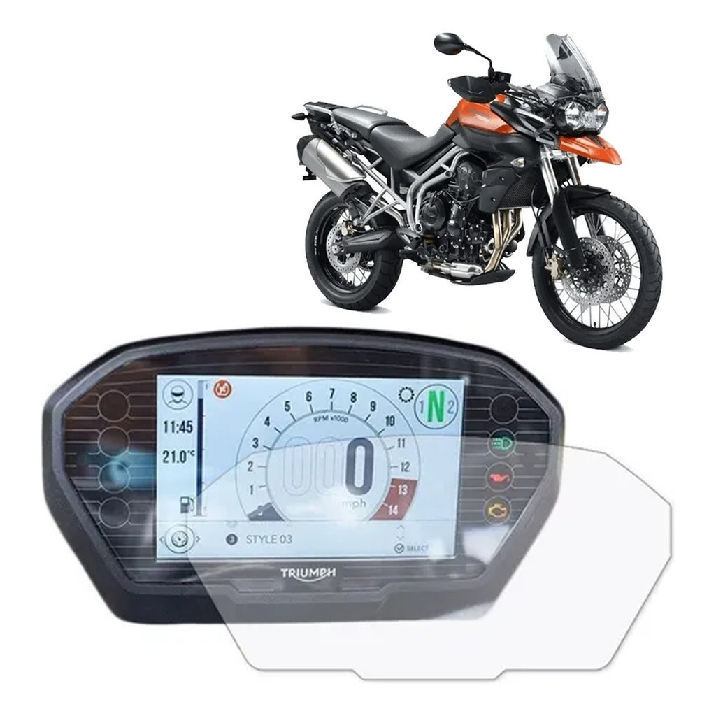 Pelicula de Proteção Para Painel de Moto Para Triumph Tiger 800 2018 Até 2020 +  1 Kit de Instalação