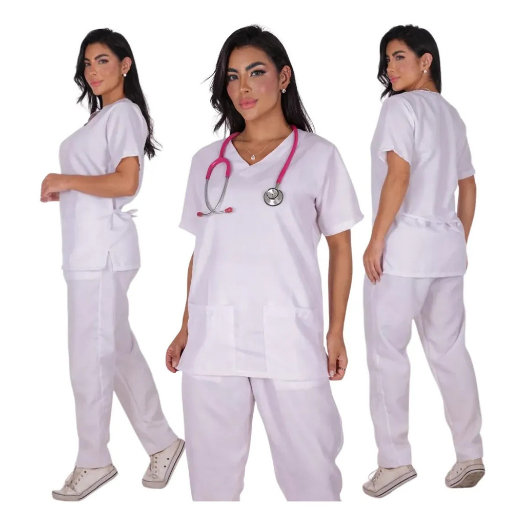 Pijama Cirúrgico Scrub Oxford Uniforme Enfermagem Unissex em Oferta na Shopee