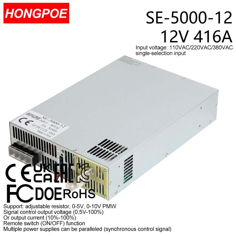 0-12V 41.5A 5000W Ajustável AC-DC 5V 10V PLC/PMV Transformador De Controle De Sinal , Adequado Para motor/Bateria/solar/