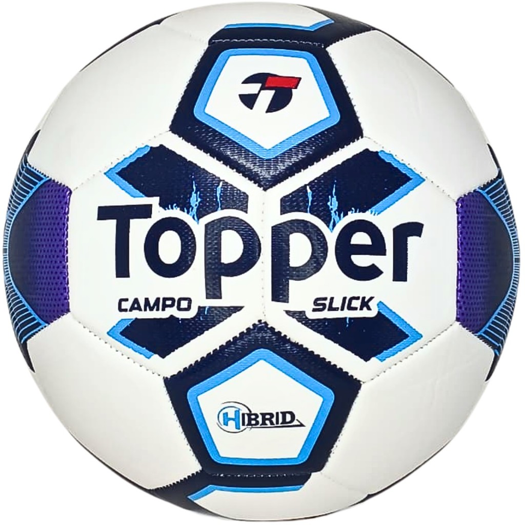 Bola Futebol Campo Topper Slick Hybrid Controle e Precisão