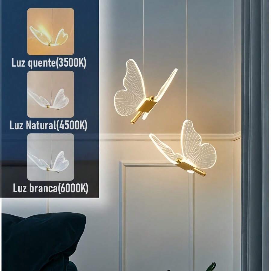 Lustre LED borboleta/iluminação interior M1