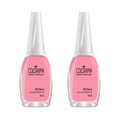 Kit 2 Esmaltes Colorama Natural Transparente Pétala