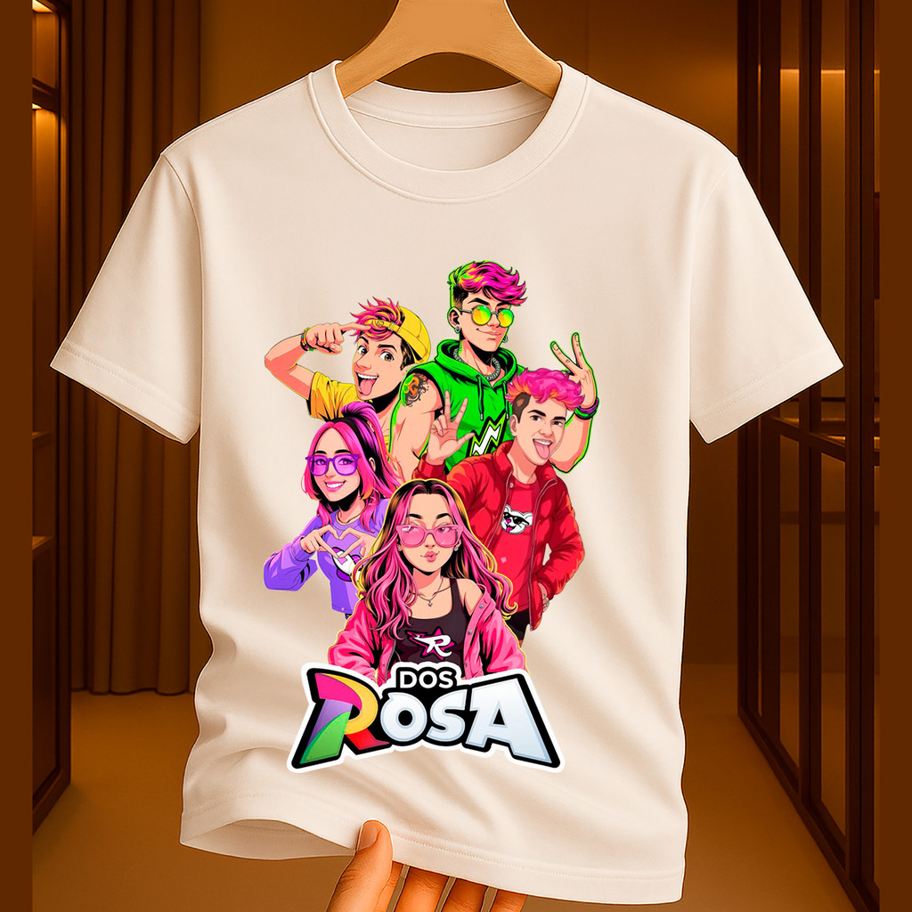 Camiseta Infantil Menino Menina Unissex Grupo dos Rosa, Branca, Preta, Todas as Cores Nova Coleção