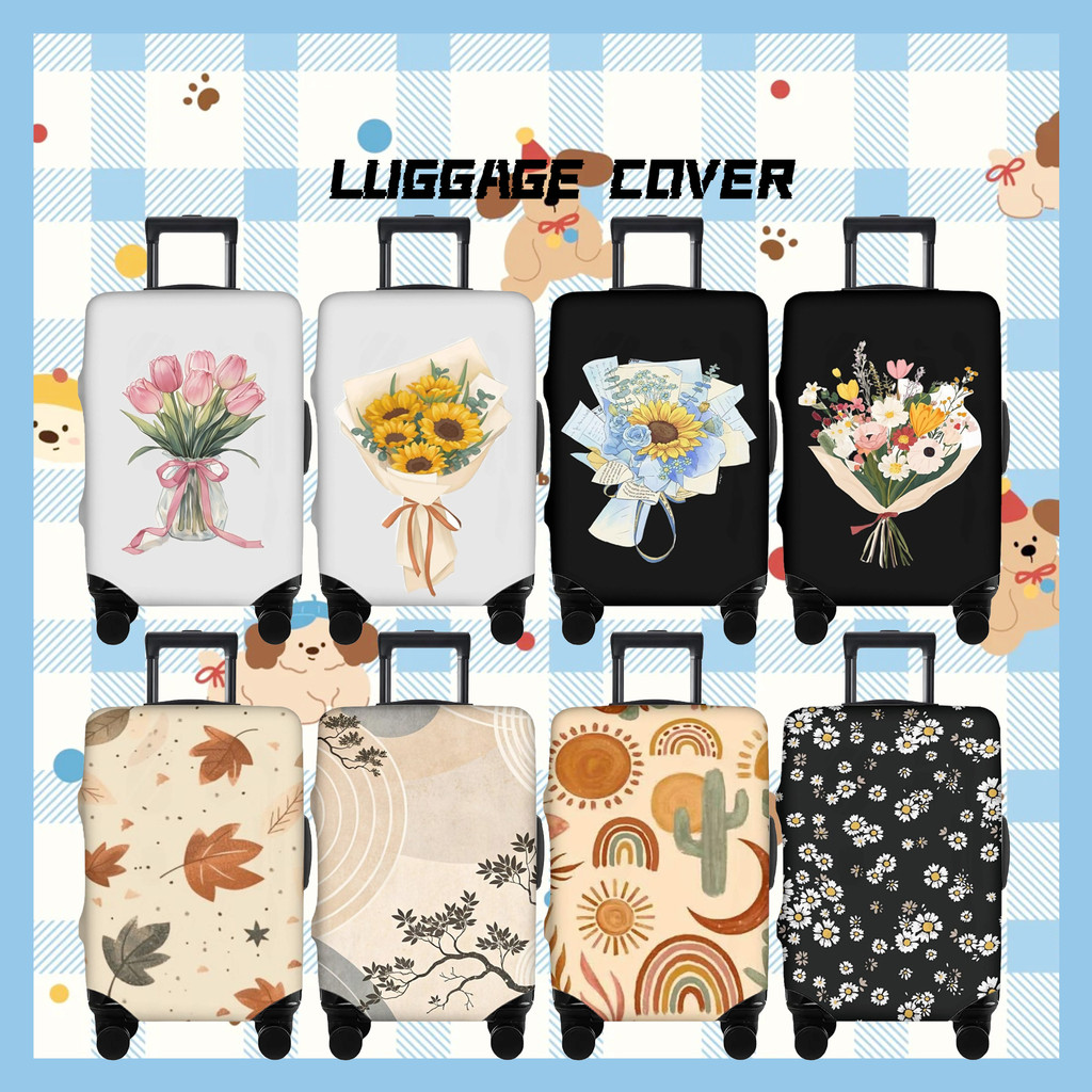 Linda Flor Grossa Capa De Bagagem Protetor Alta Elástica Mala De Viagem Elastano Protetora Se Encaixa 18-32in