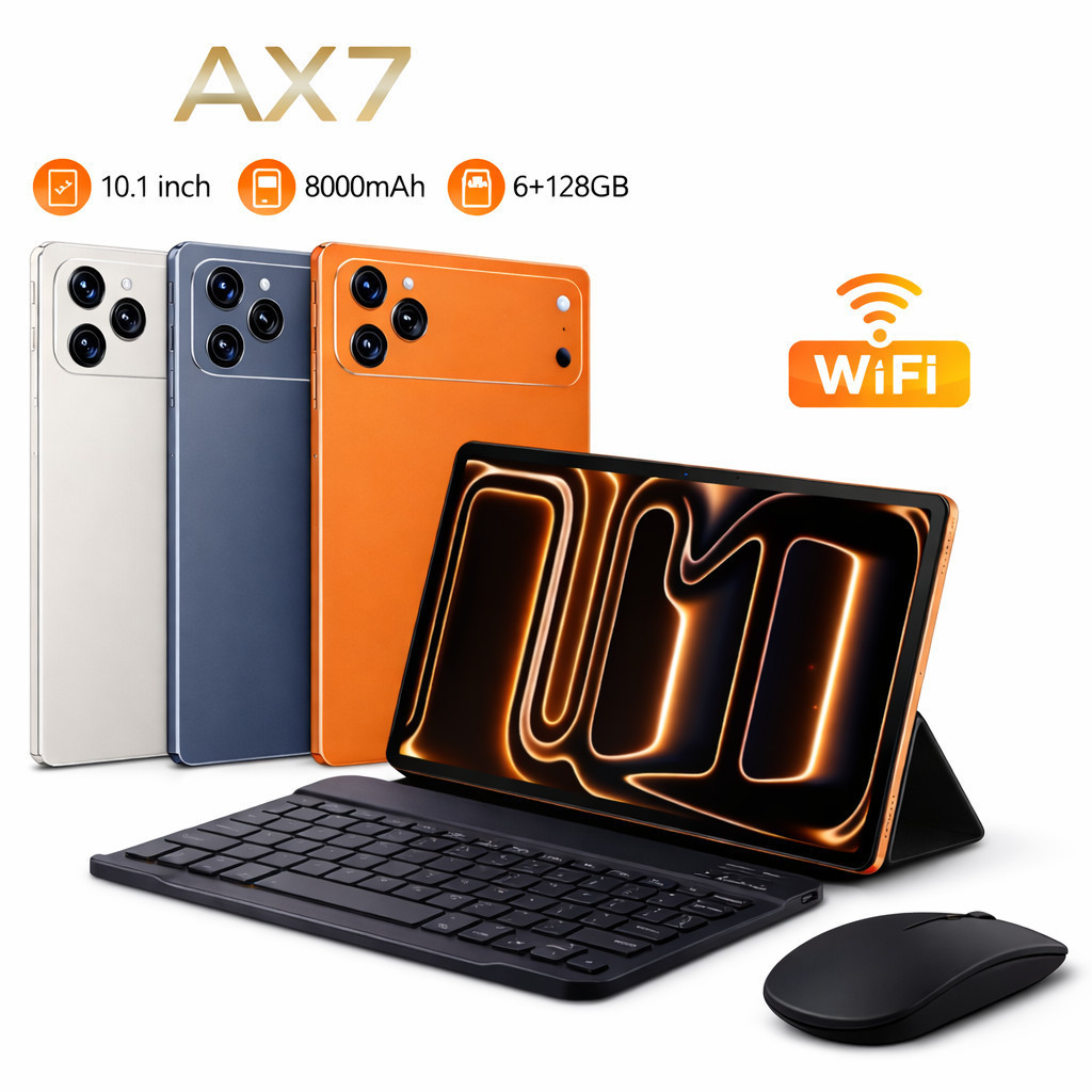 Tablet  10.1" Android 13 128GB(ROM)+ 6GB RAM com Teclado, Mouse, Capa e Caneta Stylus – Dual SIM 4G/5G
