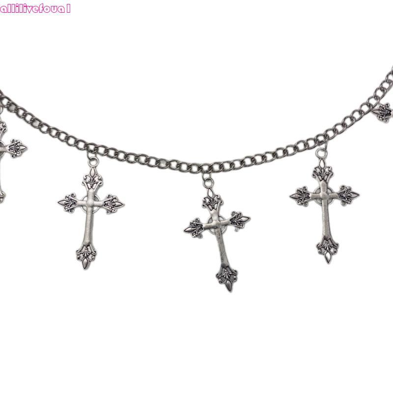 allilivefoua1 Hip Hop Calça Jeans Corrente Punk Calças Correntes Carteira Motociclista Cruzadas Chaveiro