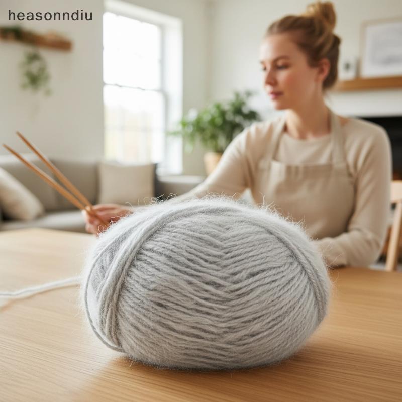 [heasonndiu] Círculo De Lã De Cor Sólida Fio Tecido À Mão Faça Você Mesmo Cachecol Chapéu Suéter Médio Thi Merino Macio 