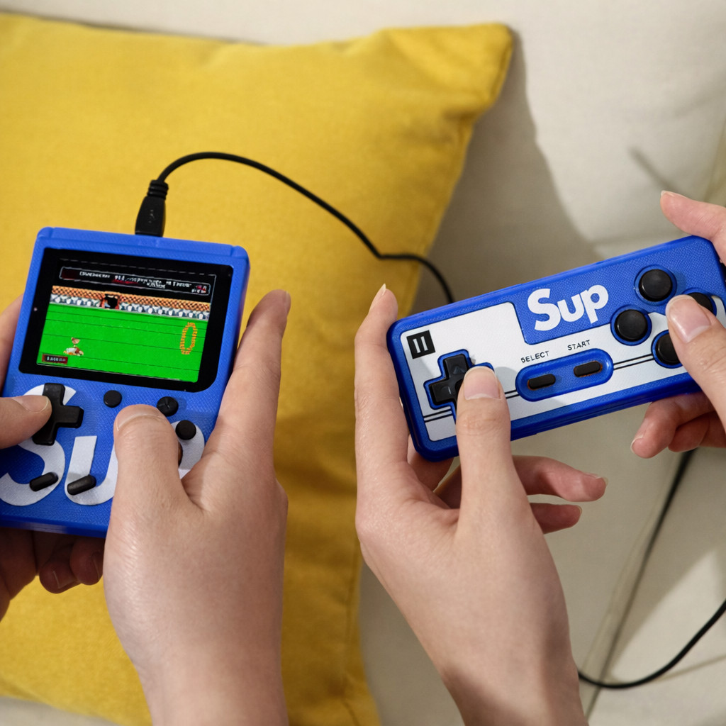 Imagem Videogame Console De Jogo Portátil Nintendo HD 3.0" +500 Jogos Retro 1 Jogadore Conecta TV