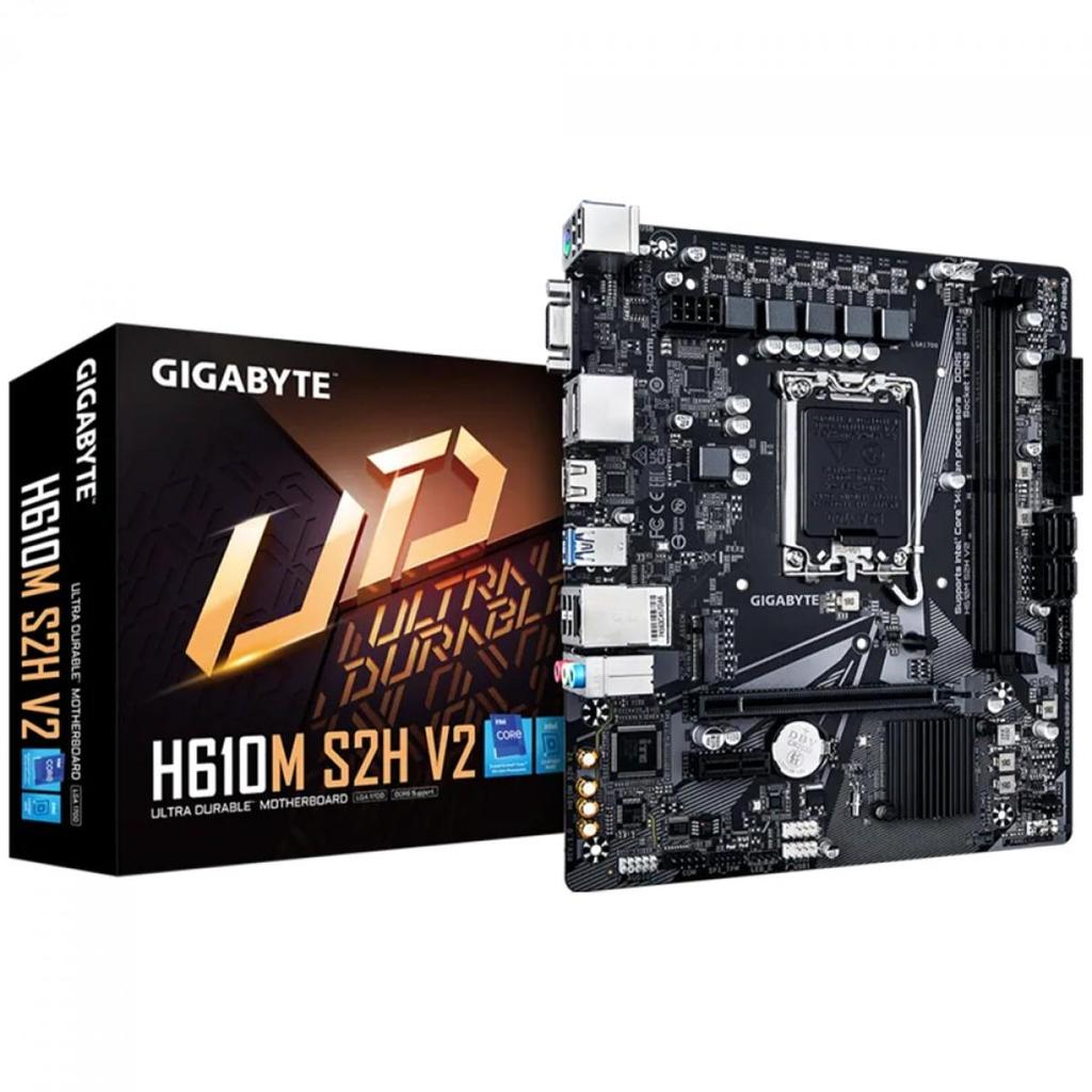 Placa Mãe Gigabyte H610M S2H V2, Chipset H610, Intel LGA 1700, mATX, DDR5 (Terabyte Oficial)
