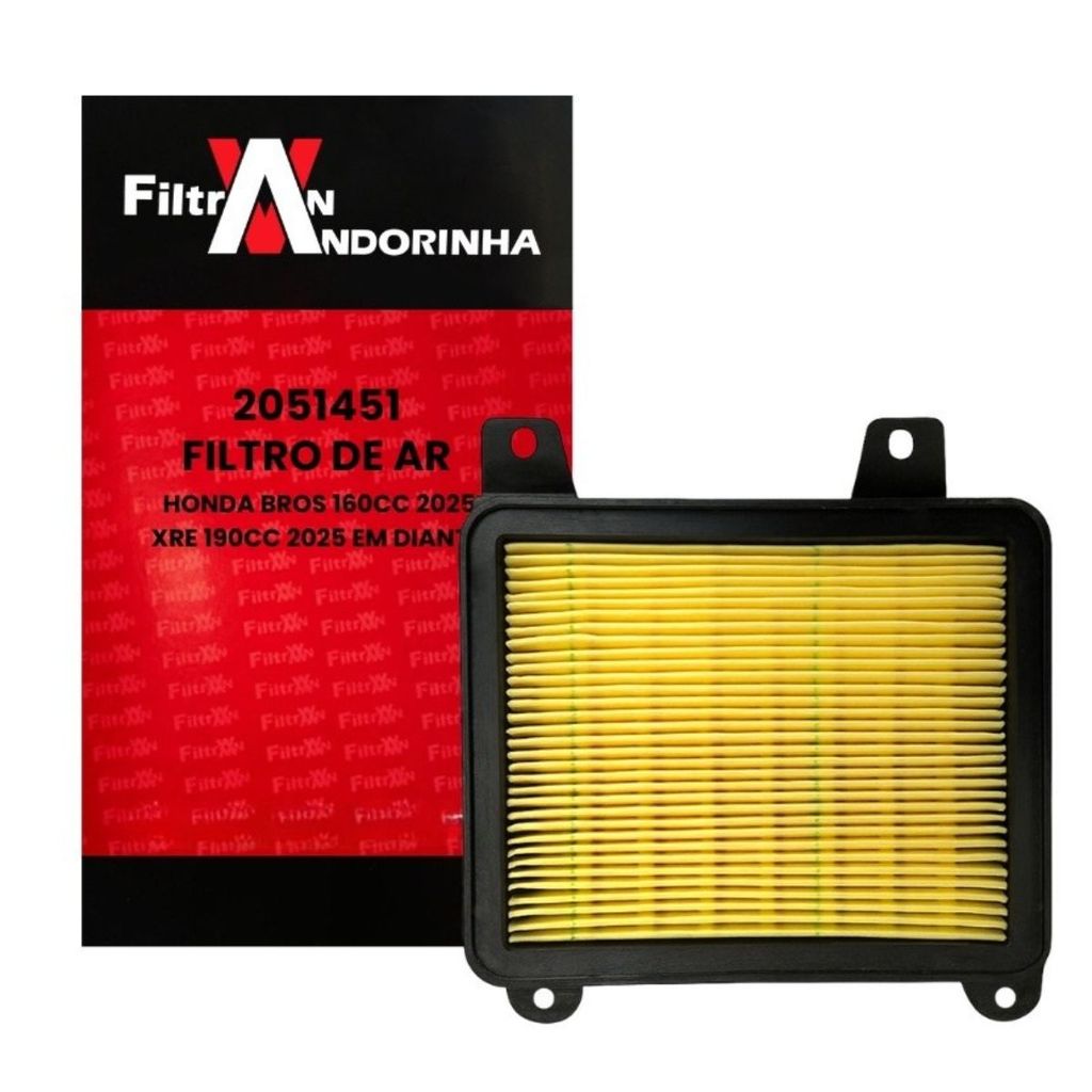 FILTRO DE AR HONDA MOTO BROS 160CC 2025 XRE 190CC 2025 FILTRAN ANDORINHA