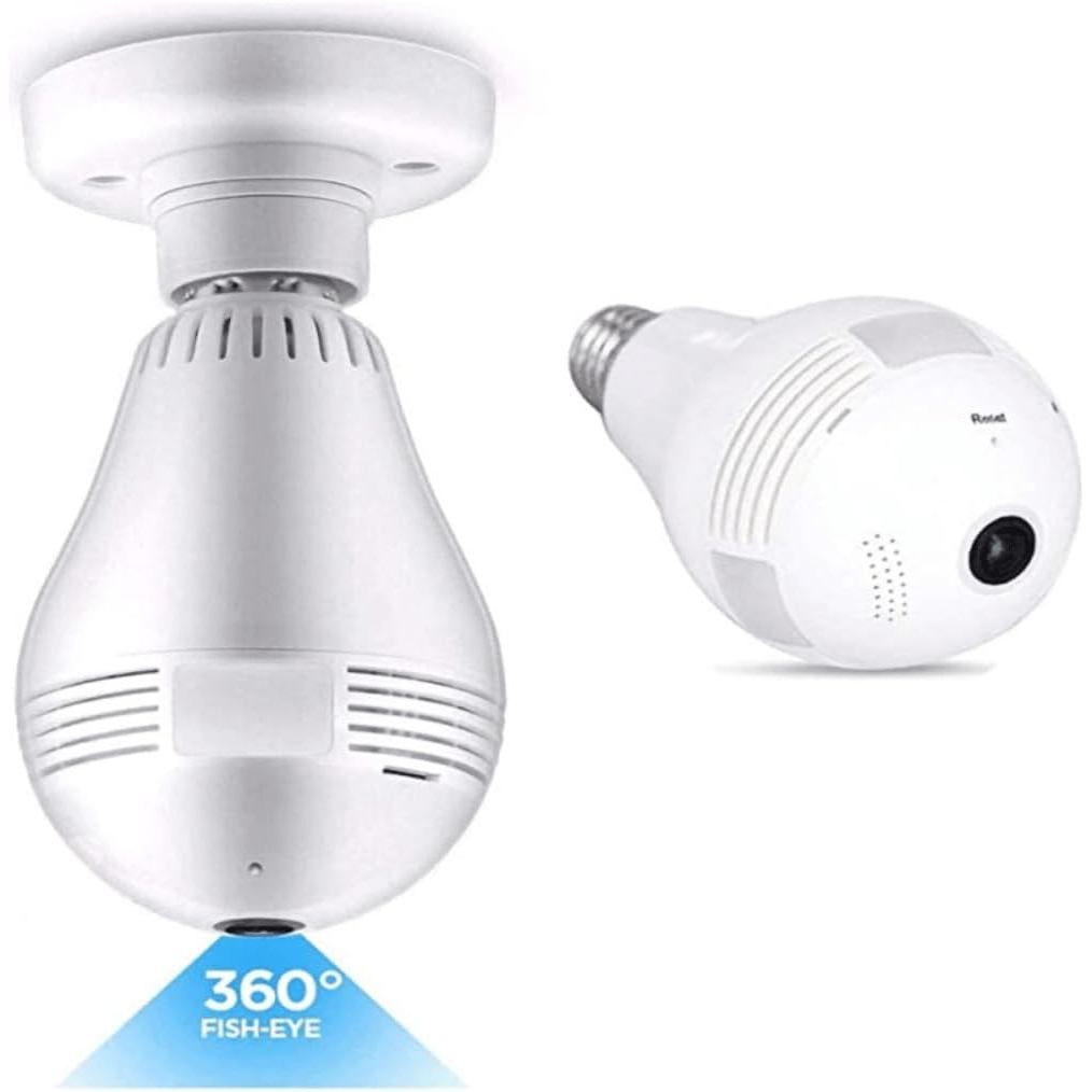 Câmera Ip Segurança Lampada 360° Panorâmica Espia Wifi V380