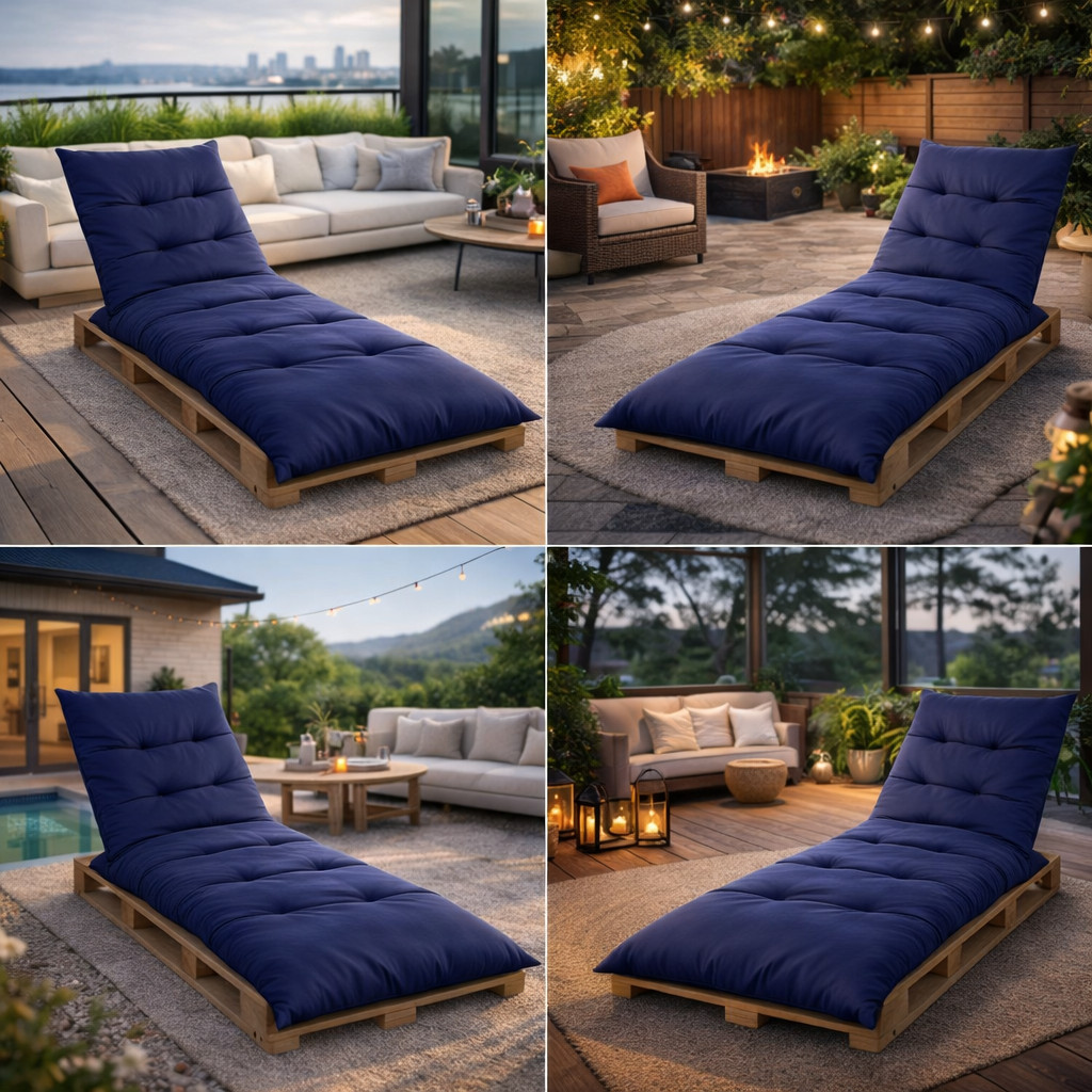 Colchonete Futon 170X60 Solteiro Dobrável Enrolável Decorativo acampamento Almofada para Sofa Pallet — imagem 2 de 2