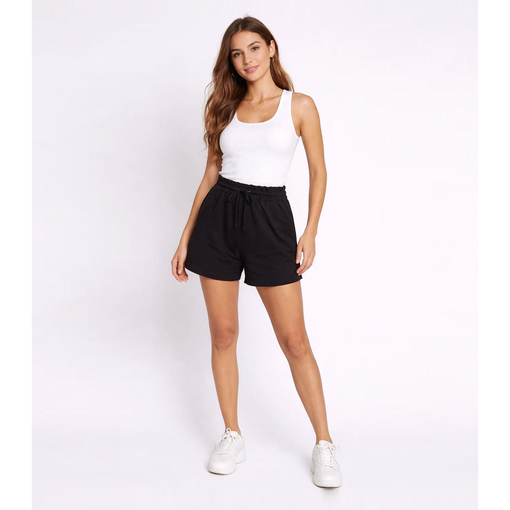 Shorts Feminino Com Bolsos Good Bless Preto