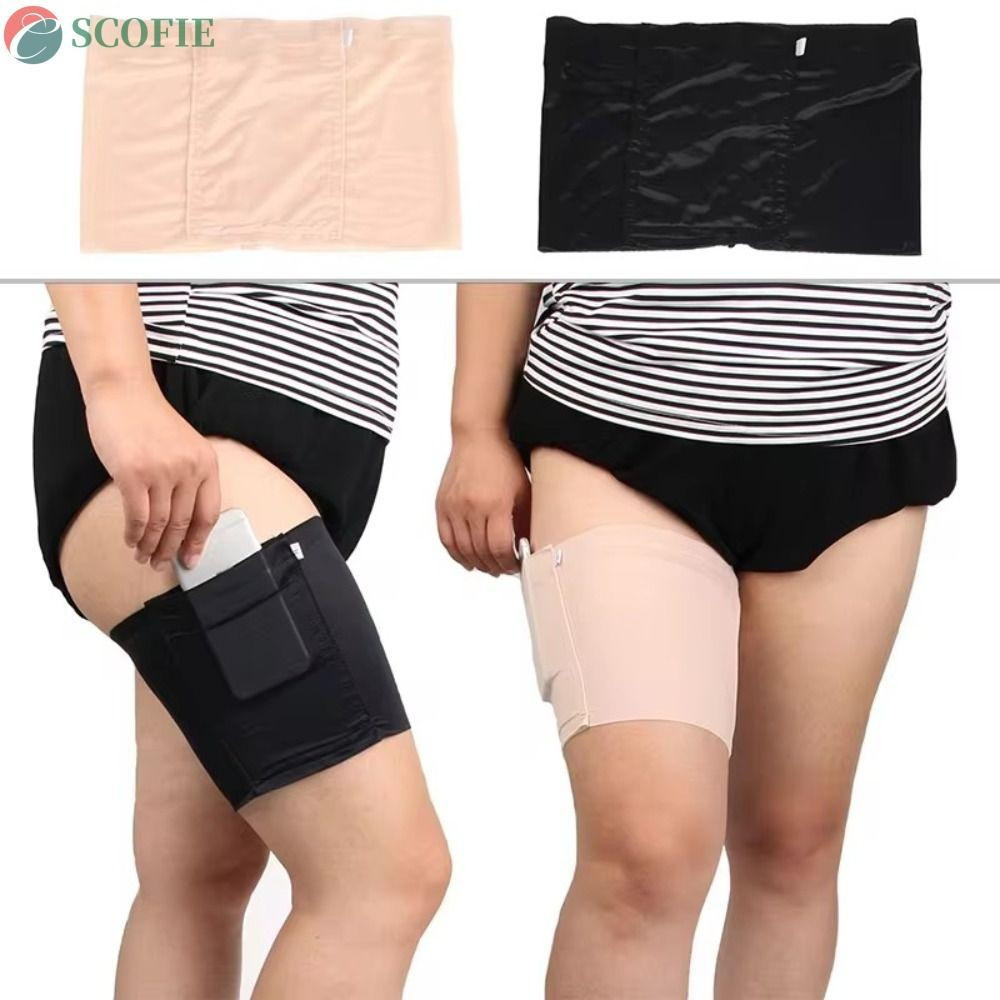 Faixas De Coxa De Bolso SCOFIE , Alça Invisível Anti-Fricção Antiderrapante , De Telefone De Perna De Alta Elasticidade