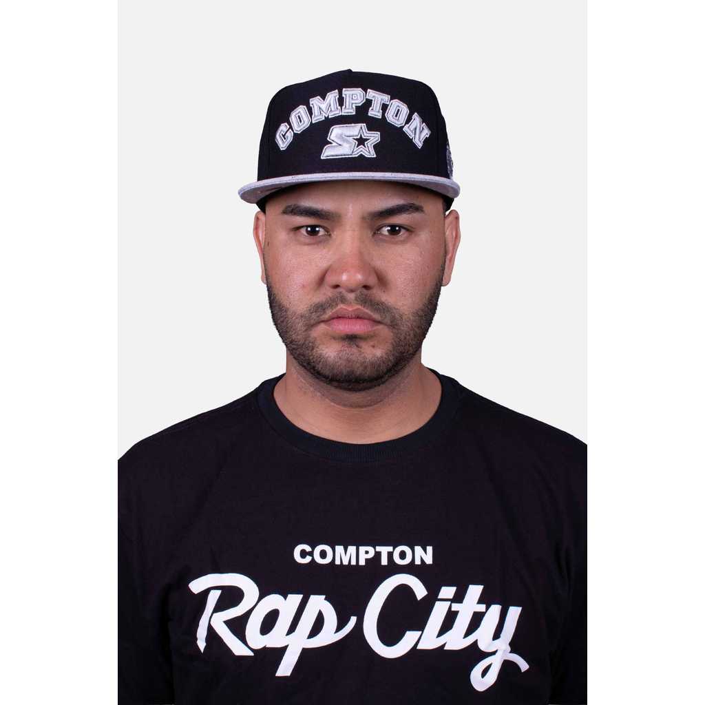Boné Aba Reta Collab Starter X Compton Basic Preto Cinza