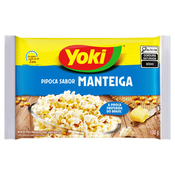 Pipoca Microondas Manteiga com Sal Yoki em Oferta na Shopee