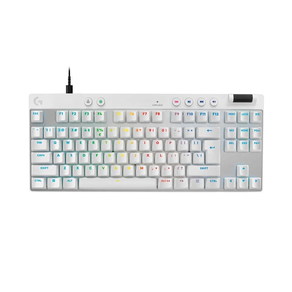 Teclado Gamer Logitech G Pro X Tkl Rapid, Switches Magnético,Rapid Trigger, Branco 920-013132