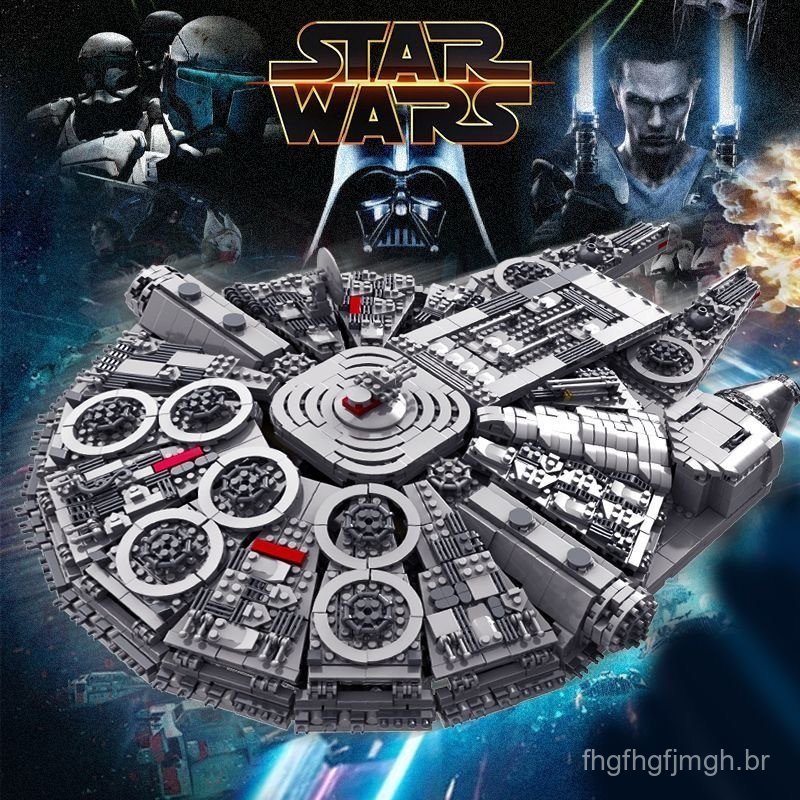 8FXD 2500 peças compatíveis com Lego Millennium Falcon blocos de construção série de nave espacial Star Wars para menino