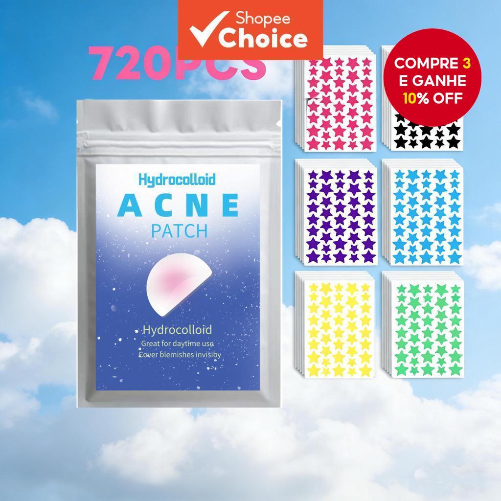  720PCS Patch de espinhas de estrelas Patch confortável, fácil de transportar, estilo em formato de estrela, adequado