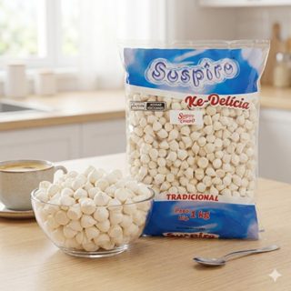 Suspiro Mini 1kg Doce Crocante Tradicional Festa Sobremesa Receitas Merengue Doceria em Oferta na Shopee