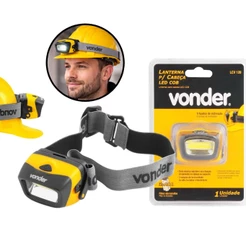 Lanterna Led De Cabeça Para Obras, Camping E Mecânica Vonder