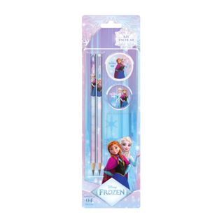 Kit Lápis Preto, Apontador e Borracha Tris Frozen 4 Peças em Oferta na Shopee