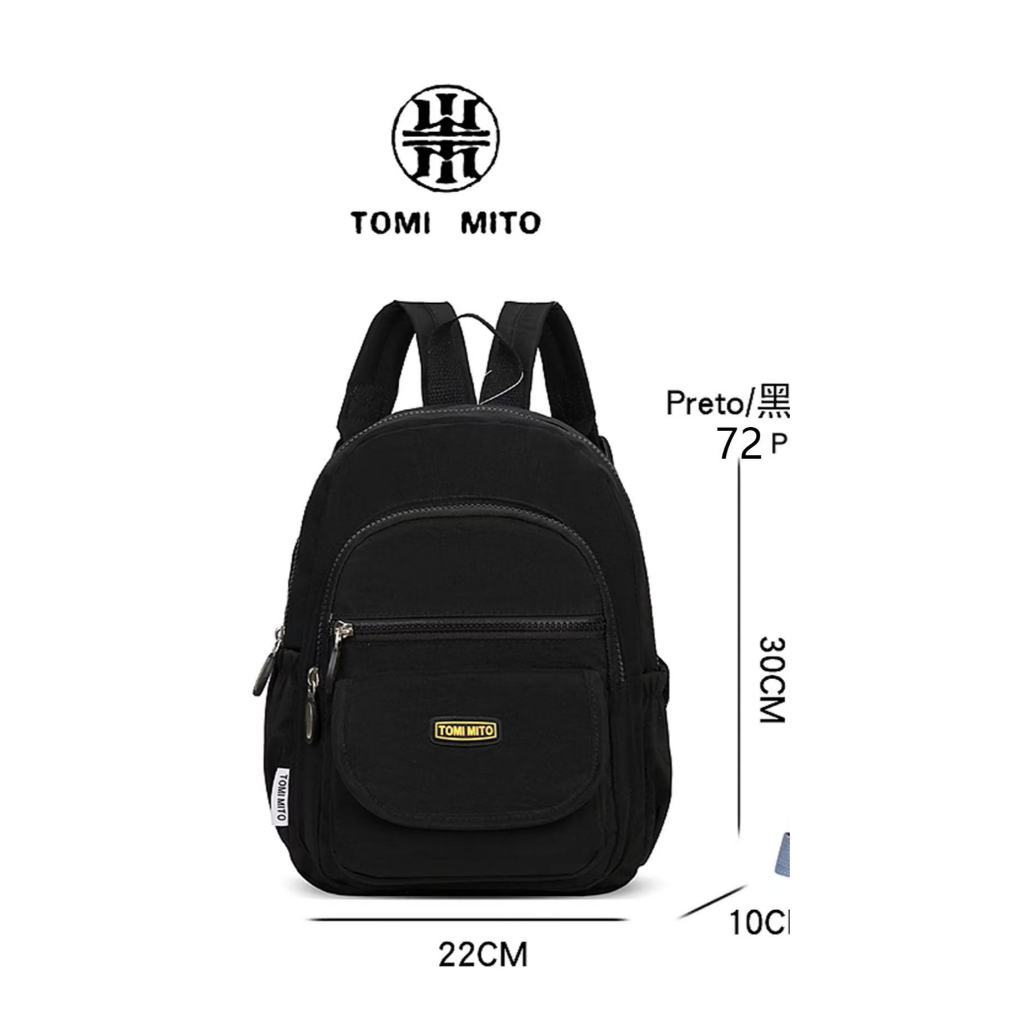 Mochila Bolsa Feminina Casual Escolar Trabalho Viagem Couro Sintéticos Nylon TM9132 TM em Oferta na Shopee