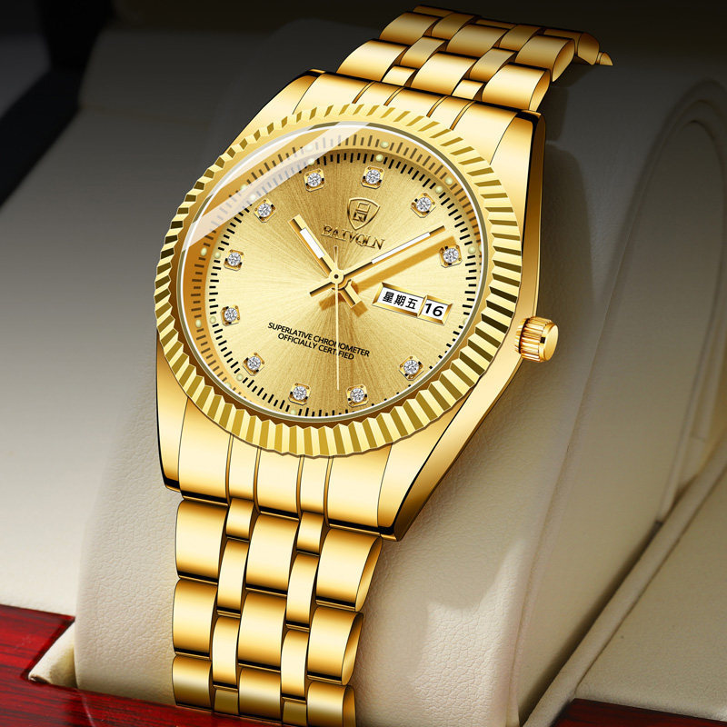 Marca famosa relógio masculino relógio de negócios relógio mecânico automático luminoso relógio masculino diamante-crave