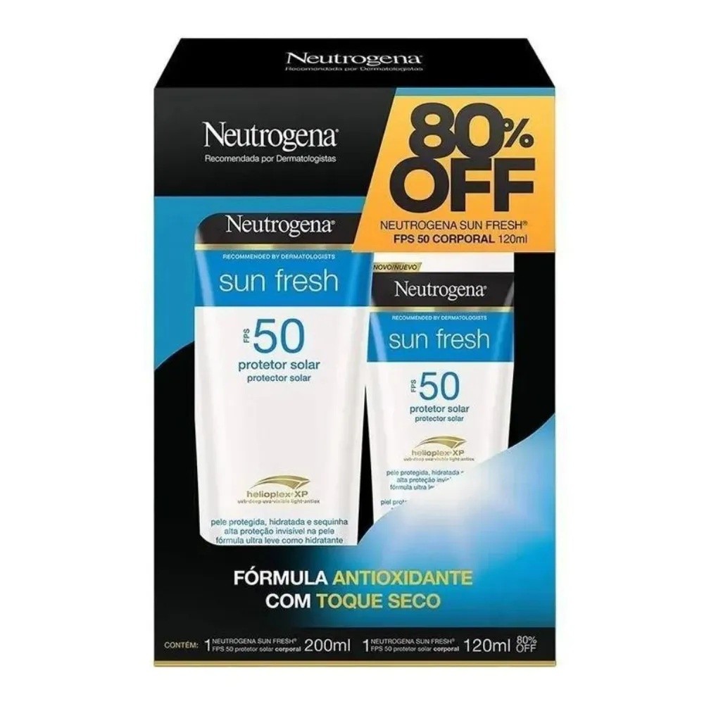 Kit Neutrogena 1 Sun Fresh FPS 50 200ml + 120ml