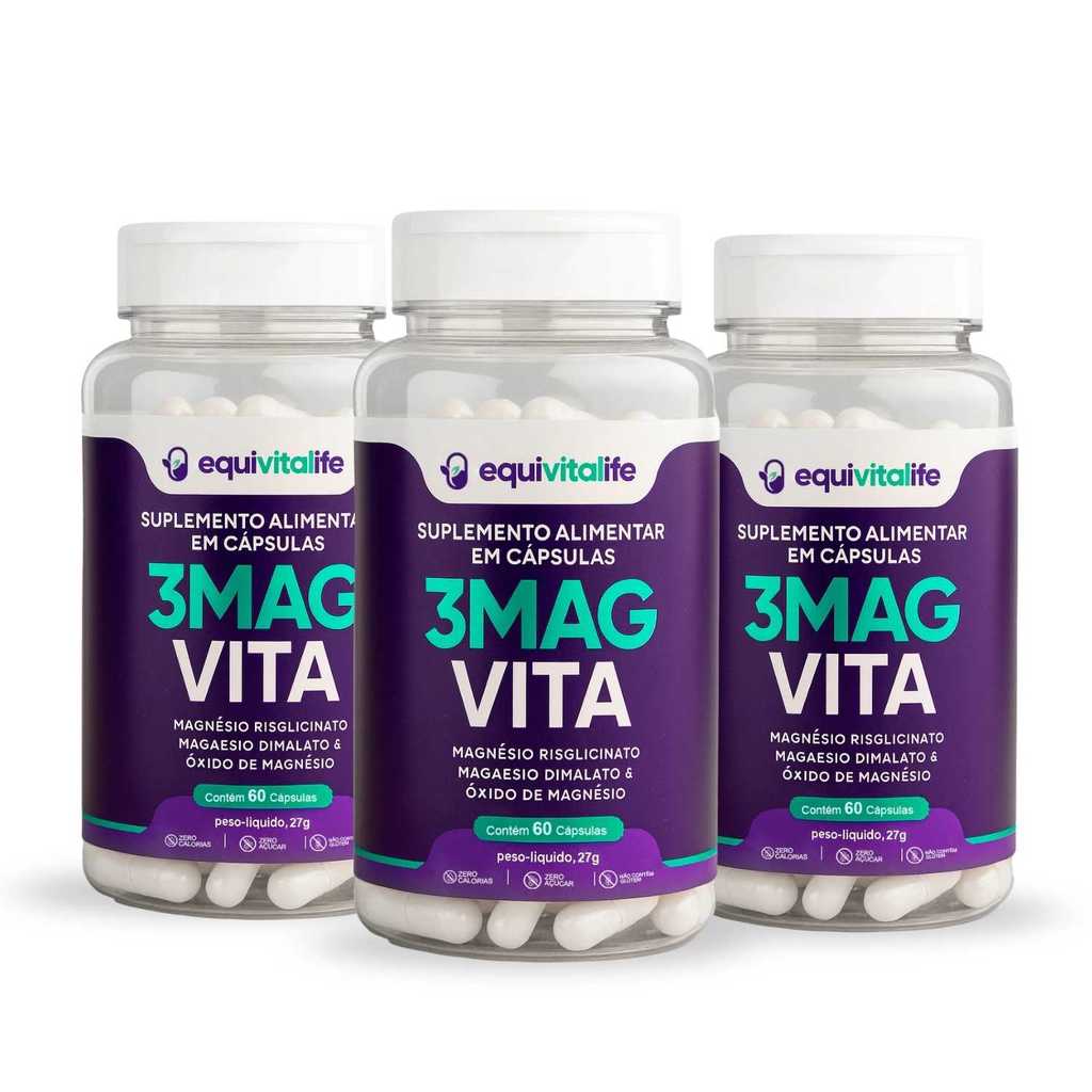 magnésio dimalato bisglicinato oxido equivitalife  magnesio  250mg 180 capsulas